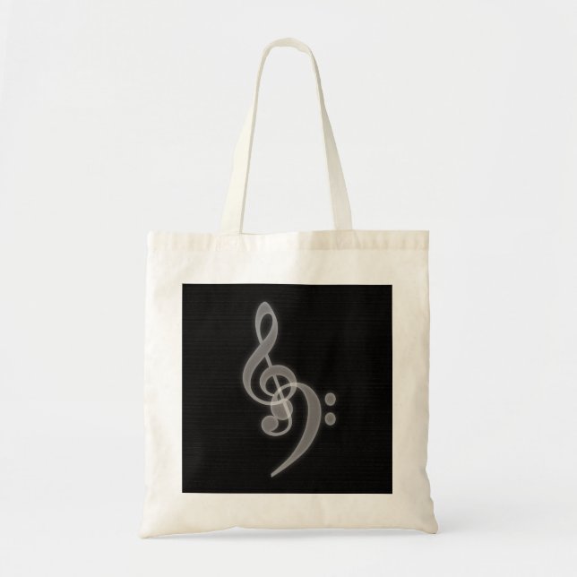 Tote Bag Musique - Treble et Bass Clef (Devant)
