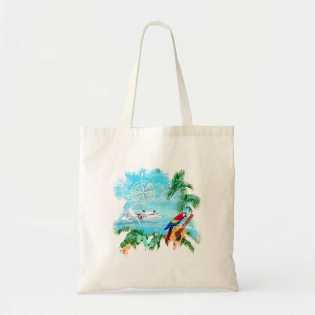 Tote Bag Musique tropicale de plage (Devant)
