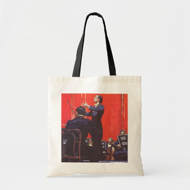 Tote Bag Musique Vintage, Direction d'orchestre (Devant)