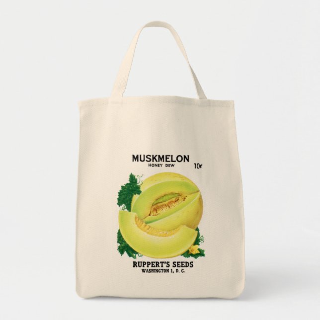 Tote Bag Muskmelon ( Honey Dew ) Étiquette de paquets de se (Devant)