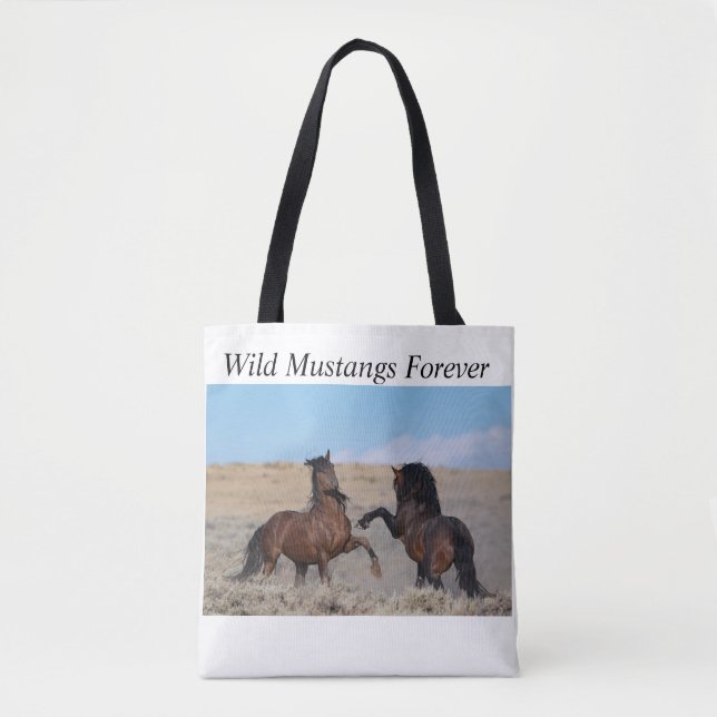 Tote Bag Mustangs sauvages pour toujours (Devant)