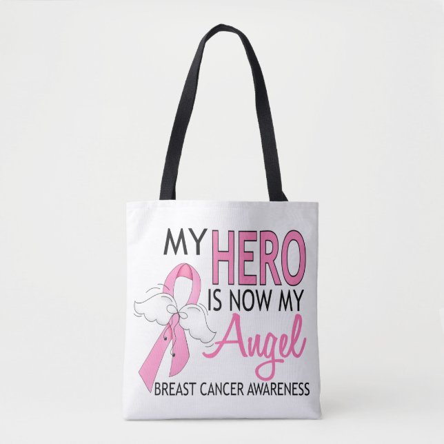 Tote Bag My Here Is Now My Angel Breast Cancer (Devant)