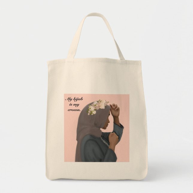 Tote Bag My Hijab is my Crown Tote (Devant)
