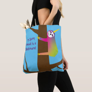 Tote Bag My Spirit Animal est un nom personnalisé Slothicor