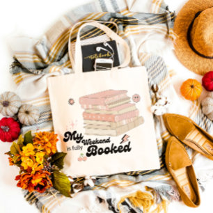 Tote Bag My Weekend est entièrement livre Cute Rose Livres