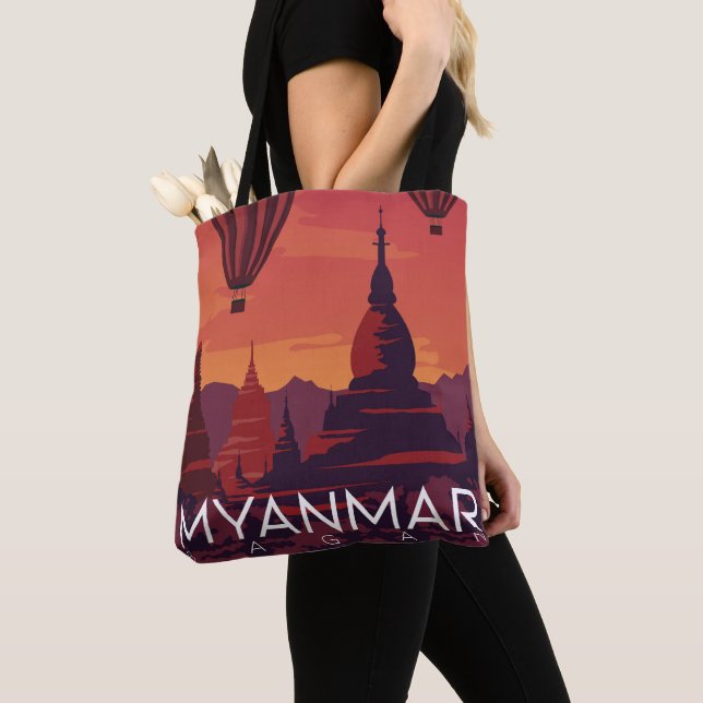 Tote Bag Myanmar Bagan (De près)