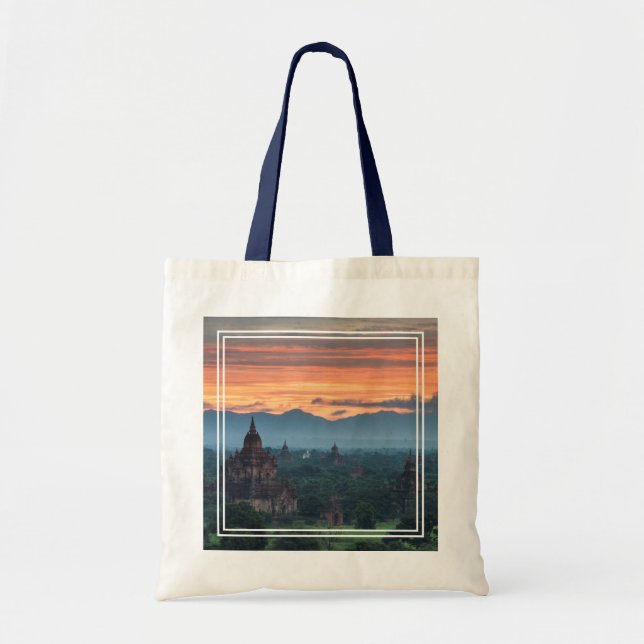 Tote Bag Myanmar (Birmanie), lever de soleil de Bagan (Devant)