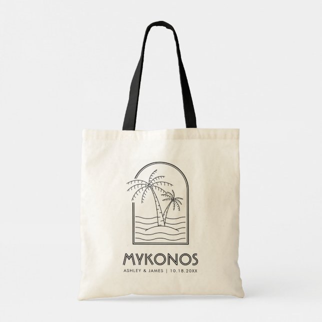 Tote Bag Mykonos Mariage Week-end Destination Mariage (Dos)