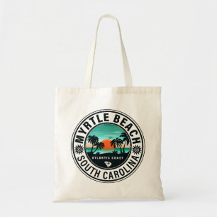 Tote Bag Myrtle Beach South Carolina Retro Sunset Souvenirs