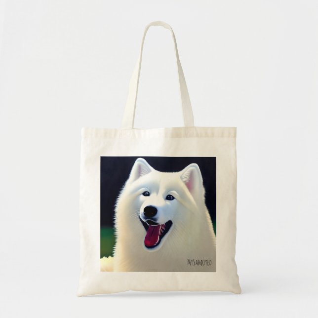 Tote Bag MySamoyed Idea Cadeau Personnalisé Cute Samoyed (Devant)