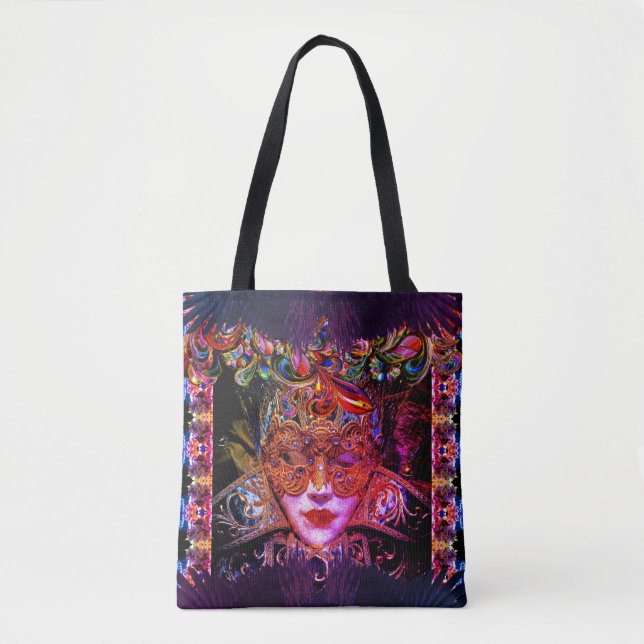 Tote Bag Mystérieux masque de beauté à bille mascarade four (Devant)