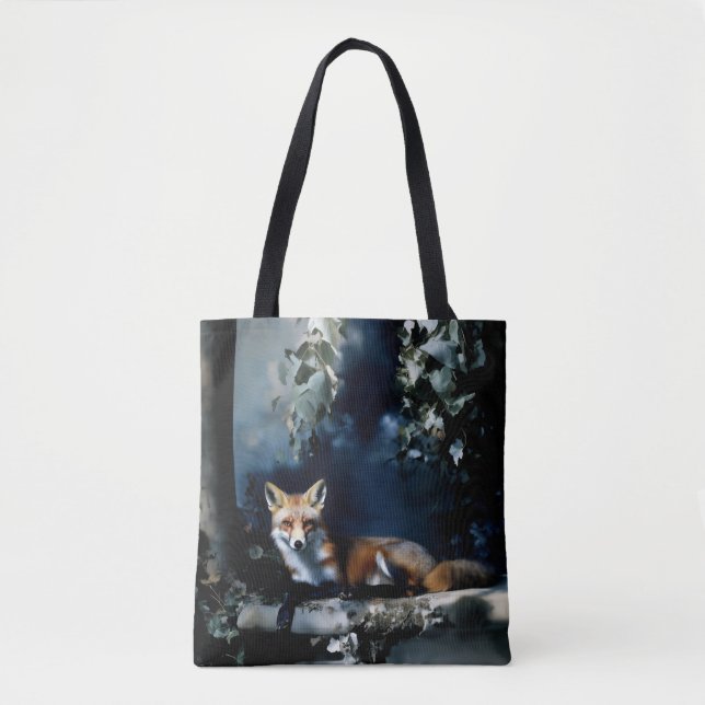 Tote Bag Mysterious Fox dans le Portrait de Woods (Devant)