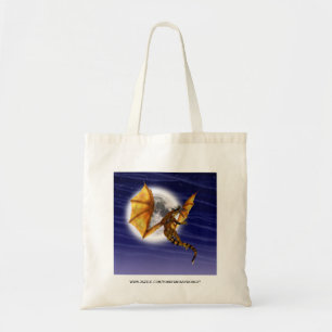Tote Bag Mythe fantastique de dragon doré ciel pourpre