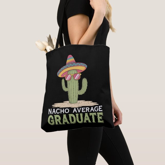 Tote Bag Nacho Moyenne Graduate Cactus Graduation Mexicaine (De près)