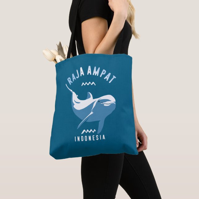 Tote Bag Nager avec des dauphins à Raja Ampat (De près)