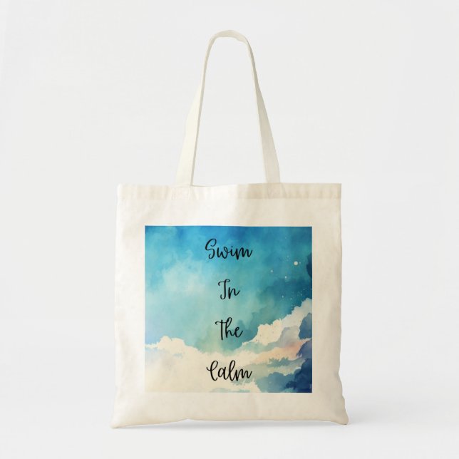 Tote Bag Nager Dans Le Calme (Devant)