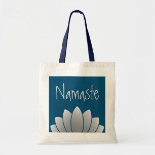 Tote Bag Namaste Modern Lotus Floral