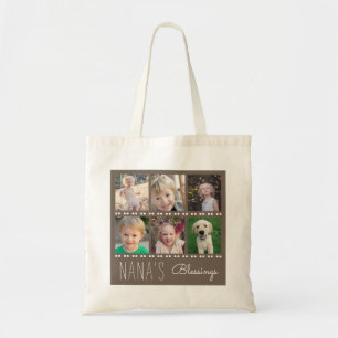 Tote Bag Nana's Blessings Photo Collage de petits-enfants