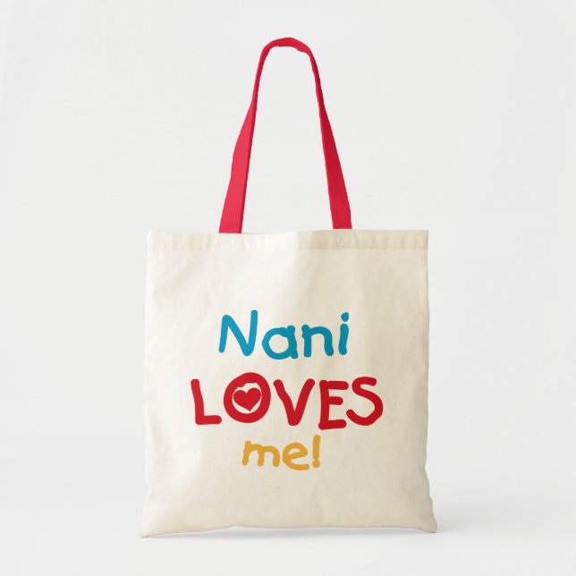 Tote Bag Nani aime mes t-shirts et cadeaux (Devant)