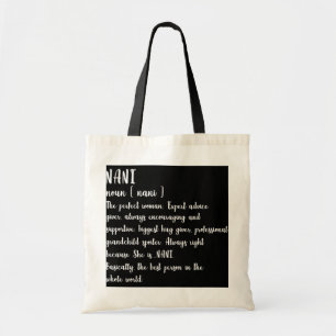Tote Bag Nani Définition Grand-mère Fête des mères Femm