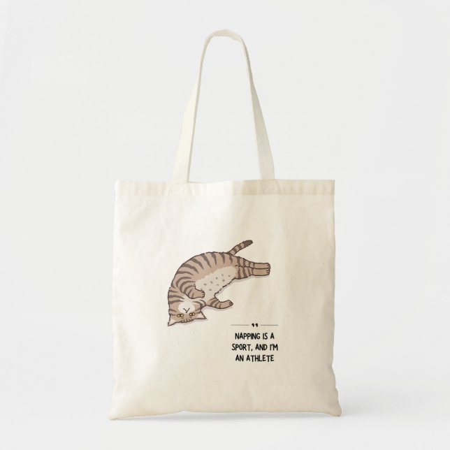 Tote Bag Napping est un sport, et je suis un athlète (Devant)