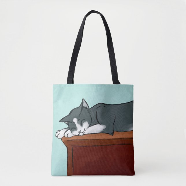 Tote Bag Napping Kitty (Devant)