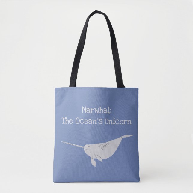 Tote Bag Narwahl : La licorne de l'océan (Devant)