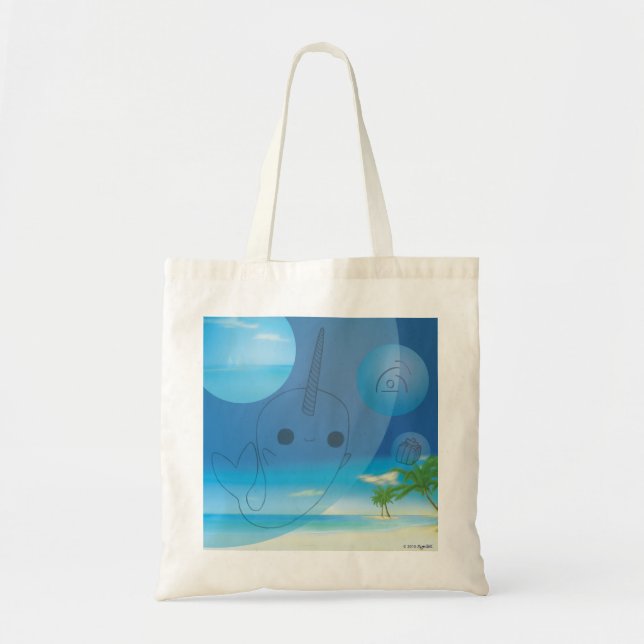 Tote Bag Narwhal (plage) (Devant)