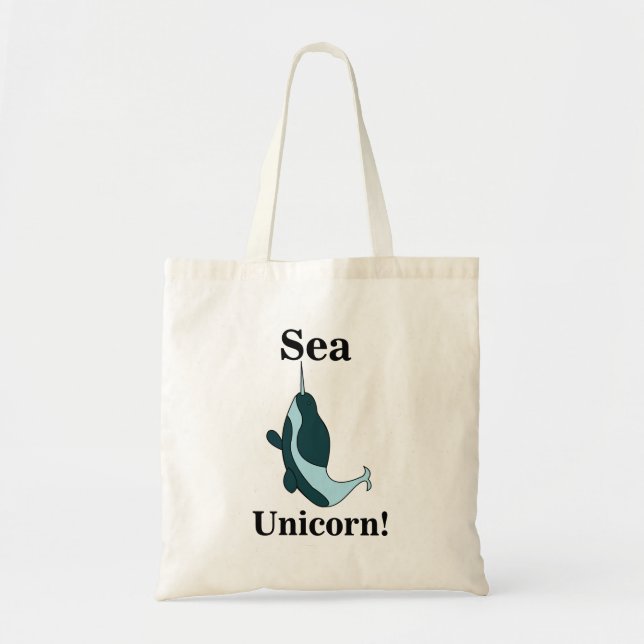 Tote Bag Narwhal Sea Unicorn Funny (Devant)