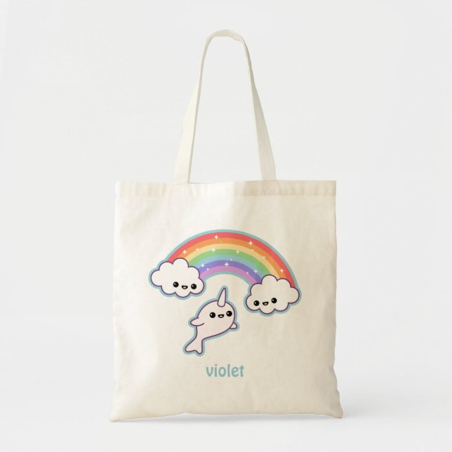 Tote Bag Narwhal volant mignon (Devant)