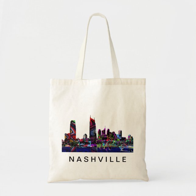 Tote Bag Nashville, Tennessee en graffiti (Devant)