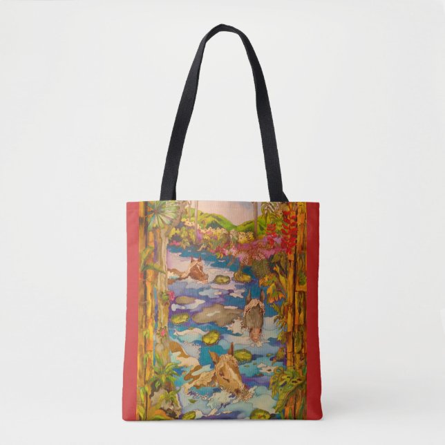 Tote Bag Natation en bas de la rivière (Devant)