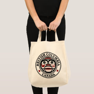 Tote Bag Natif Américain Rouge Noir Blanc Art Peau de pleur