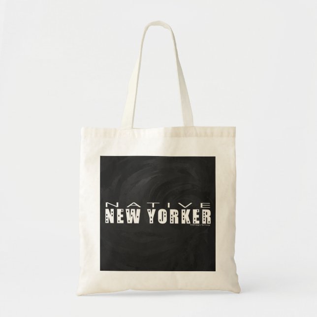 Tote Bag Natif New Yorkais noir (Devant)
