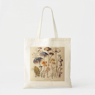 Tote Bag Naturaliste de champignons vintages