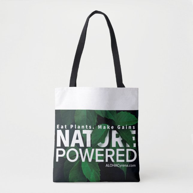 Tote Bag Nature actionnée. Mangez les plantes. Faites les (Devant)
