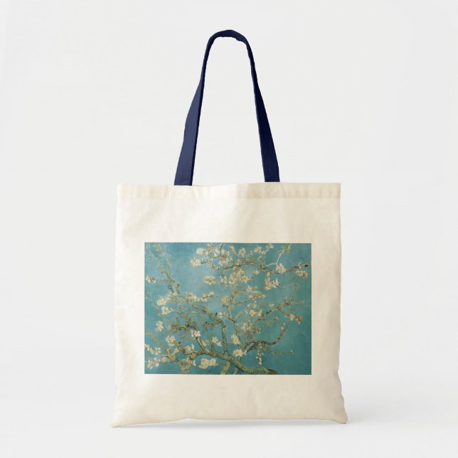 Tote Bag Nature de fleurs d'amande de branches de Gogh de (Devant)