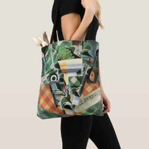 Tote Bag Nature morte à la nappe à carreaux de Juan Gris