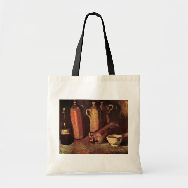 Tote Bag Nature morte de 4 bouteilles de pierre par Vincent (Devant)