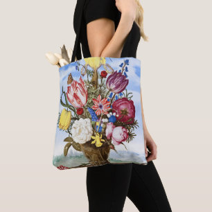 Tote Bag Nature morte florale de l'Âge d'or néerlandais vin