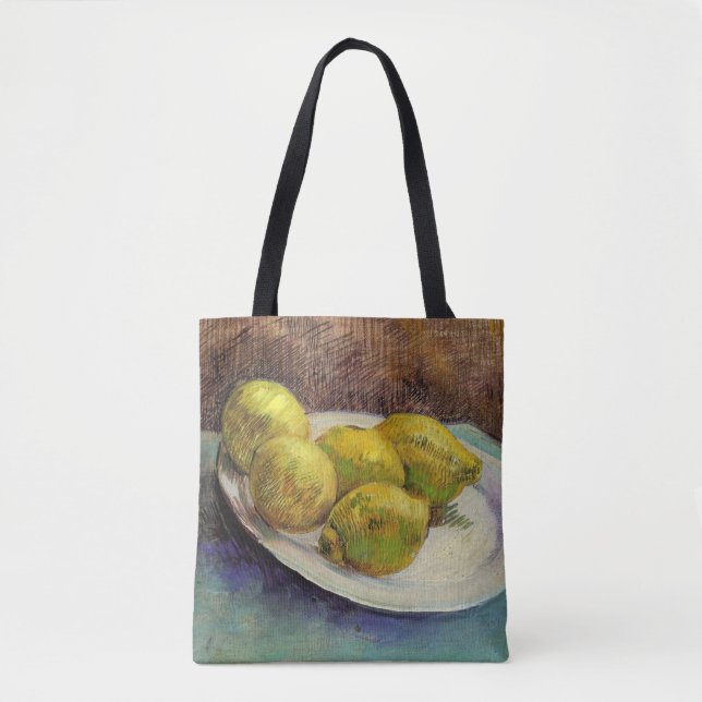Tote Bag Nature morte Lemons sur une assiette par Vincent v (Devant)
