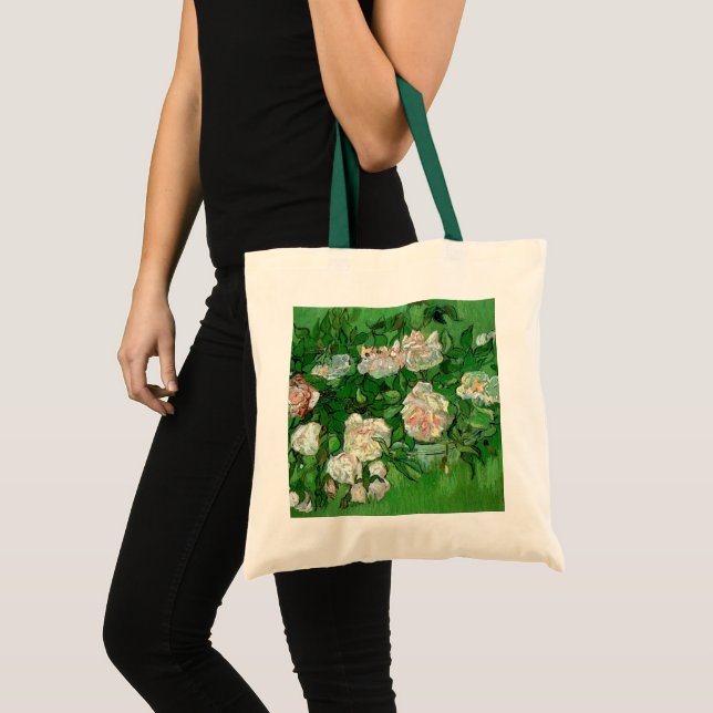 Tote Bag Nature morte : Roses roses par Vincent van Gogh (Devant (produit))