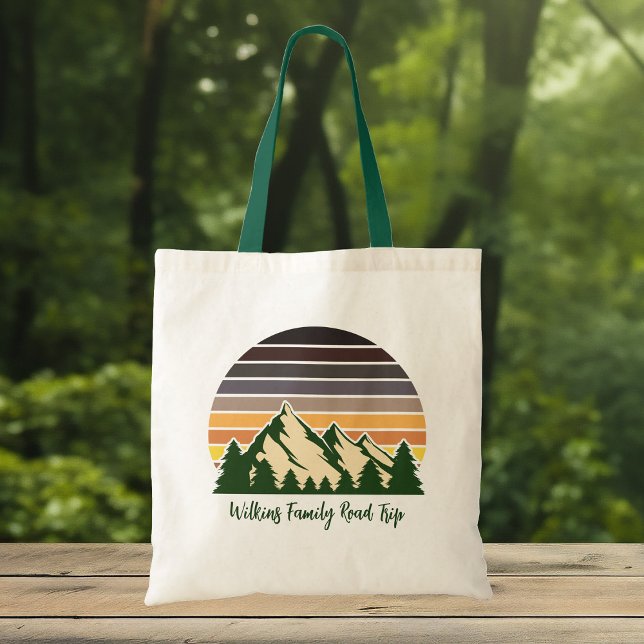 Tote Bag Nature personnalisée Famille Vacances Forêt verte (Créateur téléchargé)