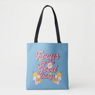 Tote Bag Nature Soul Slogan Focus sur les bonnes choses