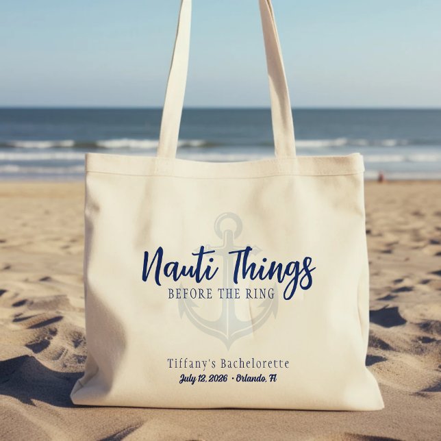 Tote Bag Nauti Choses Avant le Collier de Bachelorette (Créateur téléchargé)