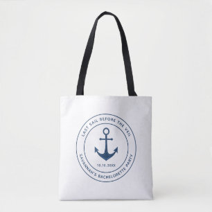 Tote Bag Nauti Enterrement de Vie de Jeune Fille Dernière V