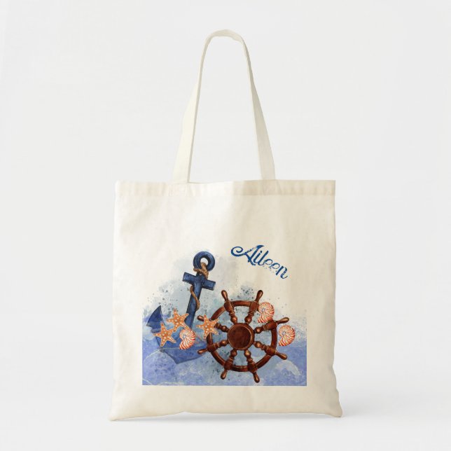 Tote Bag Nautical Beach Wedding Bridesmaid Cadeau (Devant)