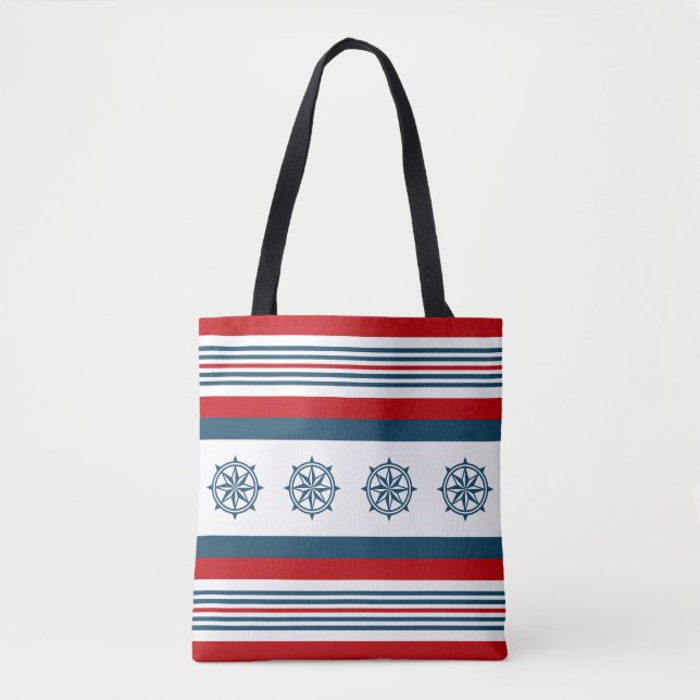 Tote Bag Nautical themed design (Devant)