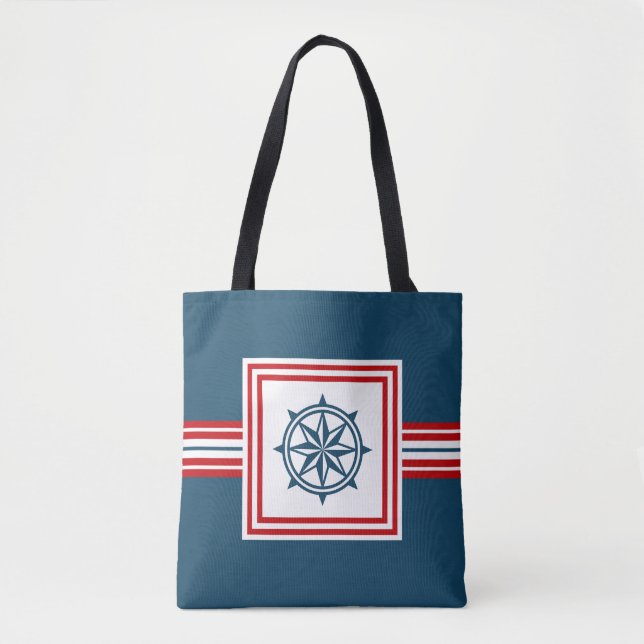 Tote Bag Nautical themed design (Devant)