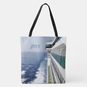 Tote Bag Nautique décoré d'un monogramme de balcons de